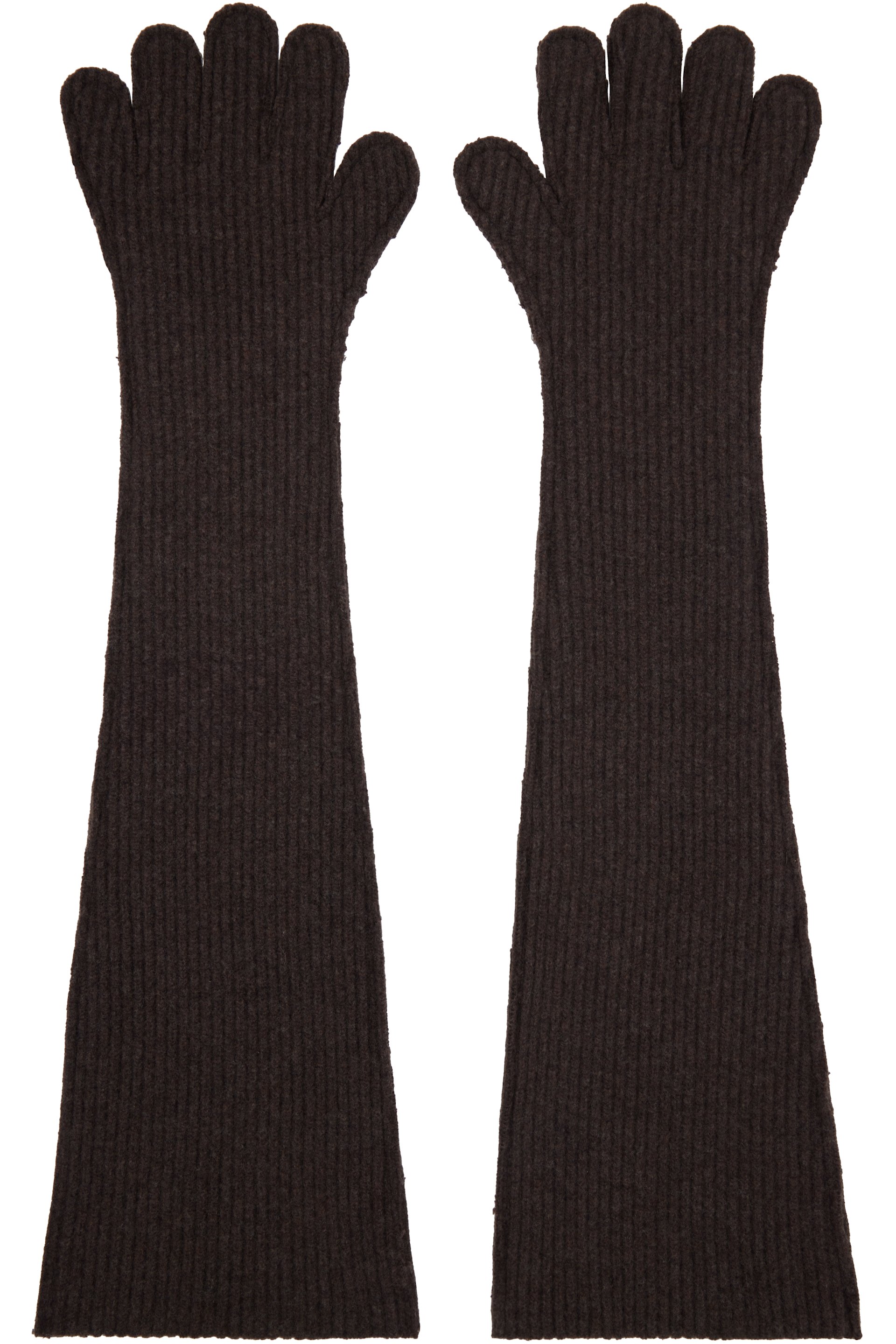 Marni - Brown Oversized Wool Gloves