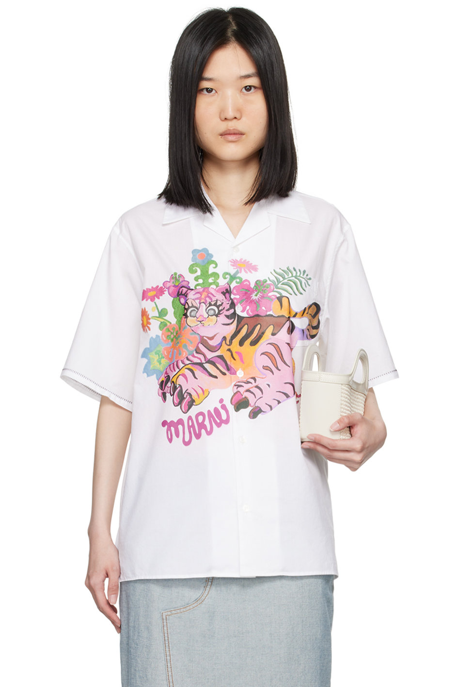 Marni - White Funky Flowers Shirt