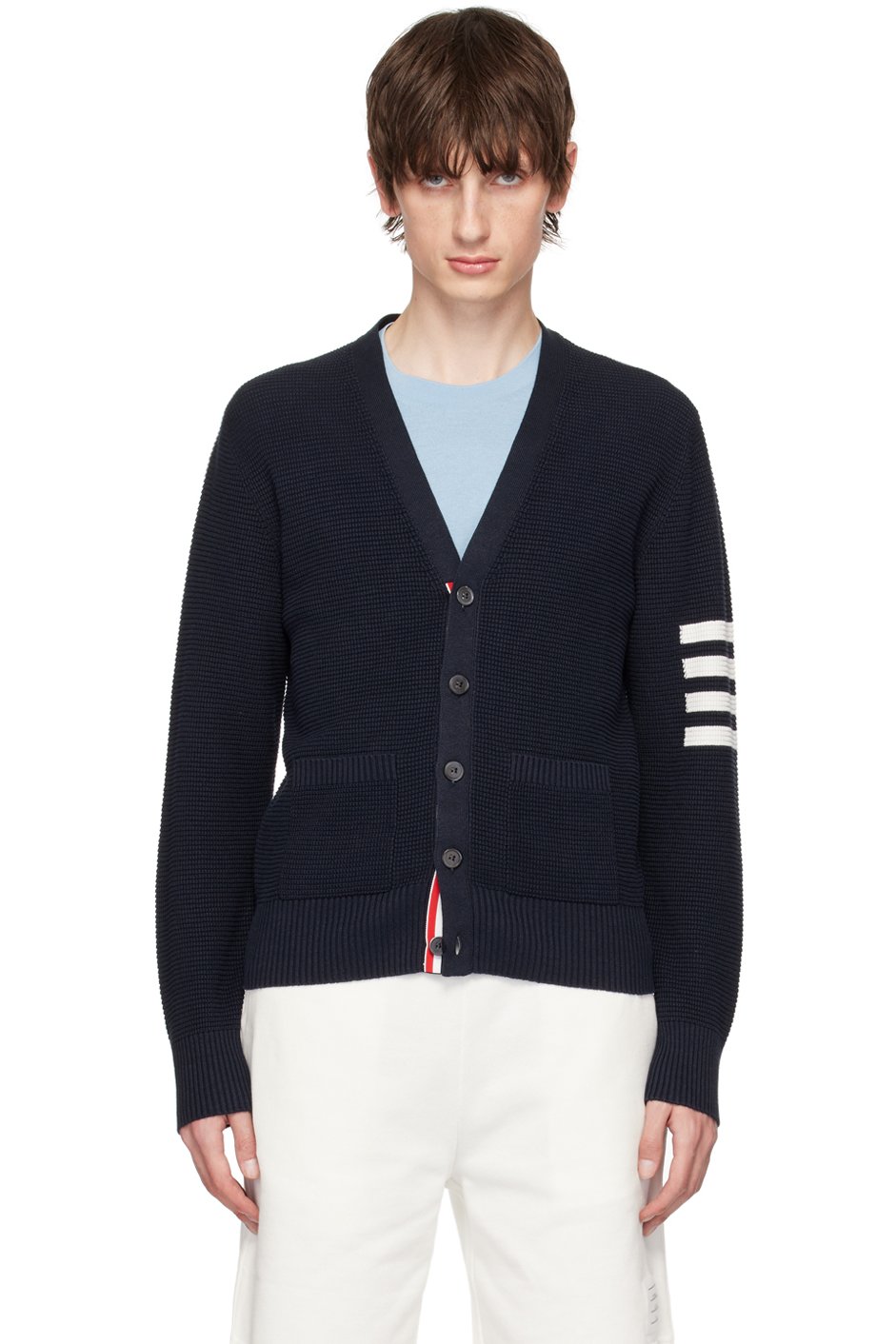 Thom Browne - Navy 4-Bar Cardigan