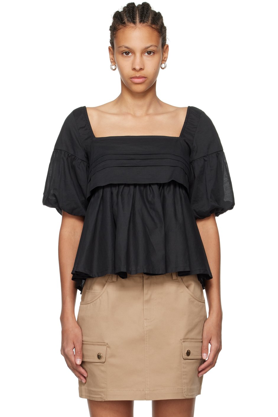 Staud - Black Darla Blouse