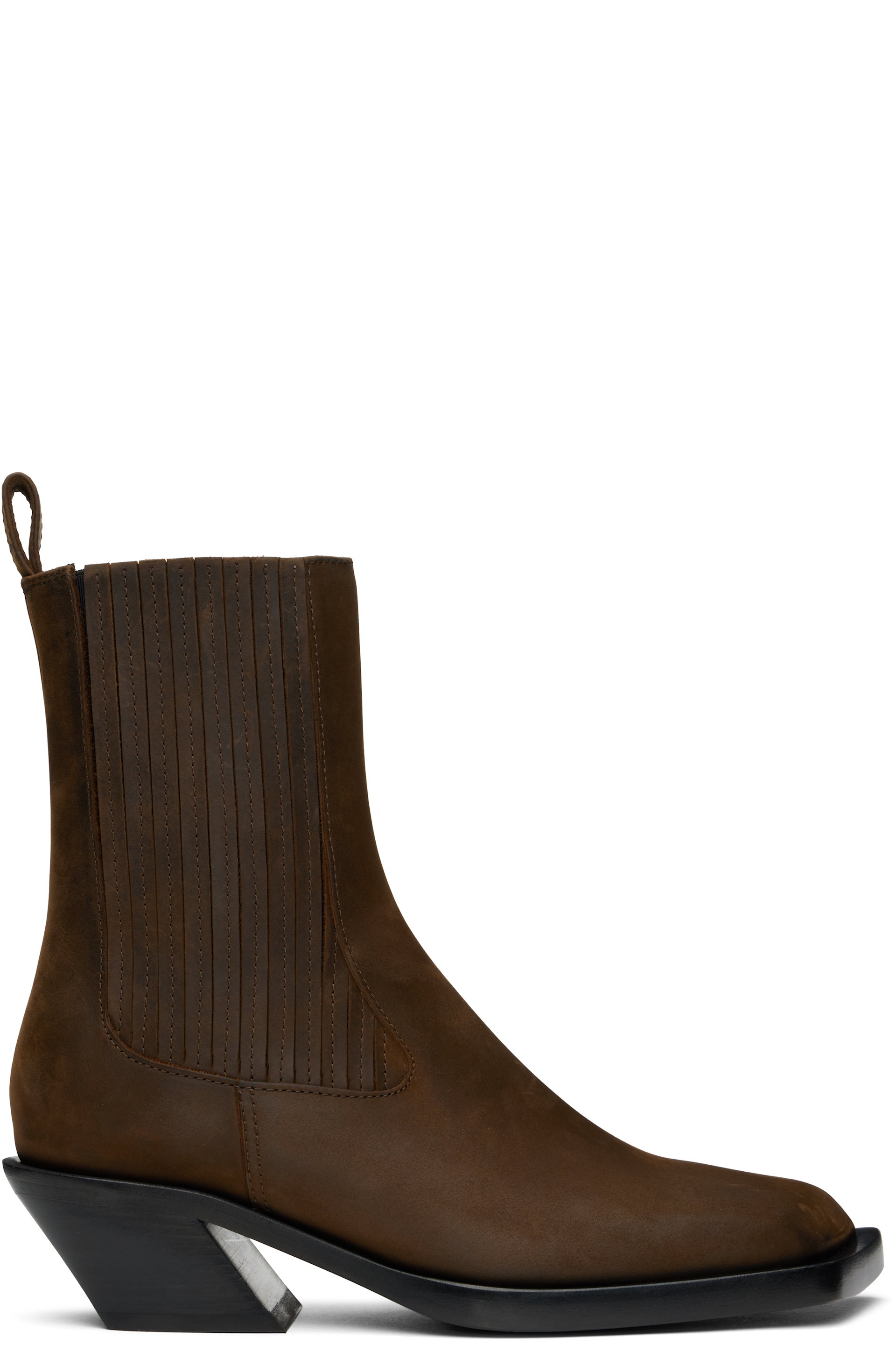 Amina Muaddi - Brown Chiara Chelsea Boots