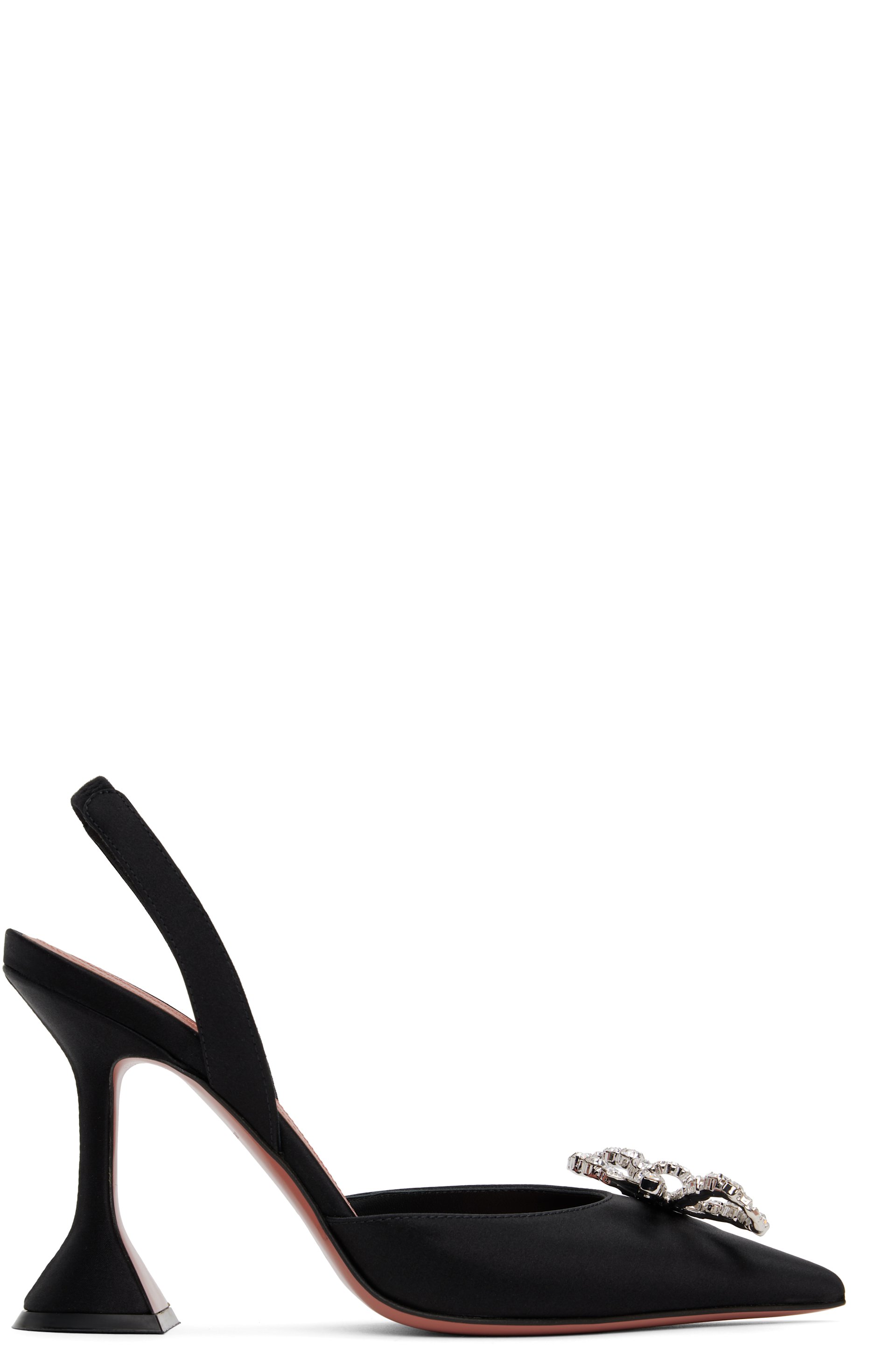 Amina Muaddi - Black Rosie Sling Heels