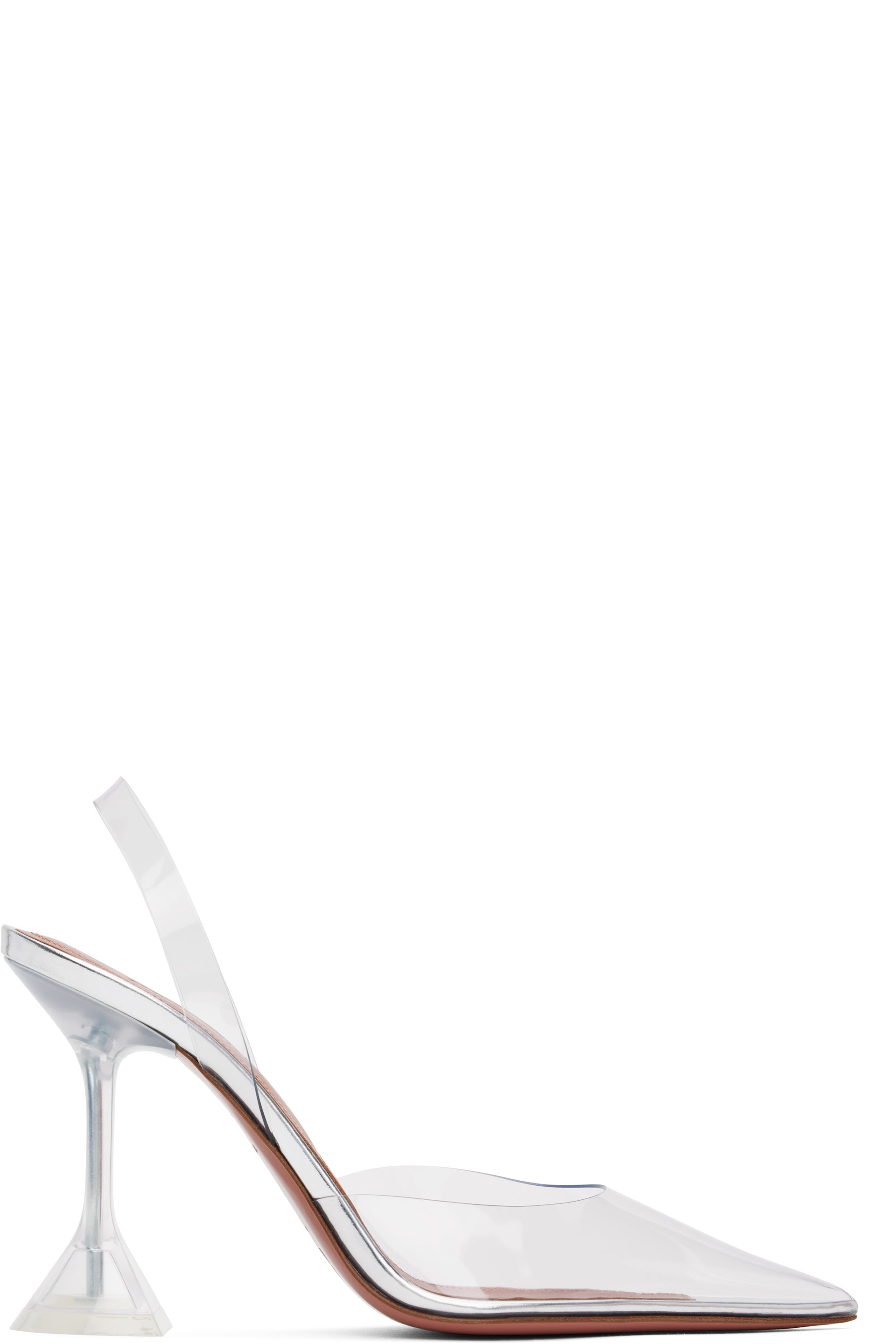 Amina Muaddi - Transparent Holli Glass Sling Heels