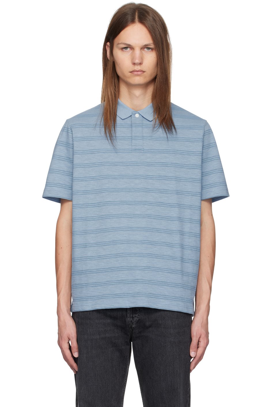 PS by Paul Smith - Blue Marl Stripe Polo