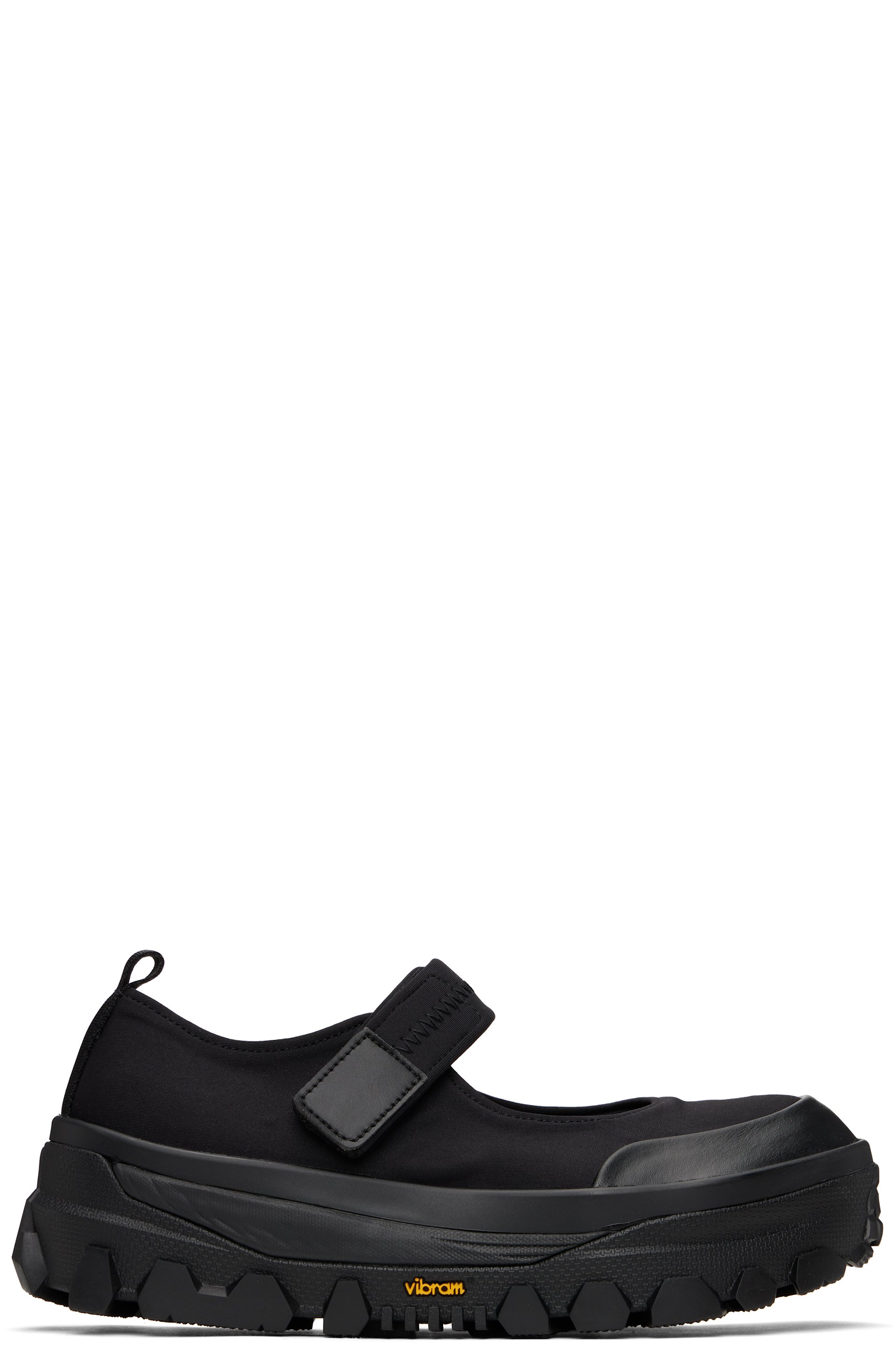 AMOMENTO - Black Vibram Mary Jane Ballerina Flats
