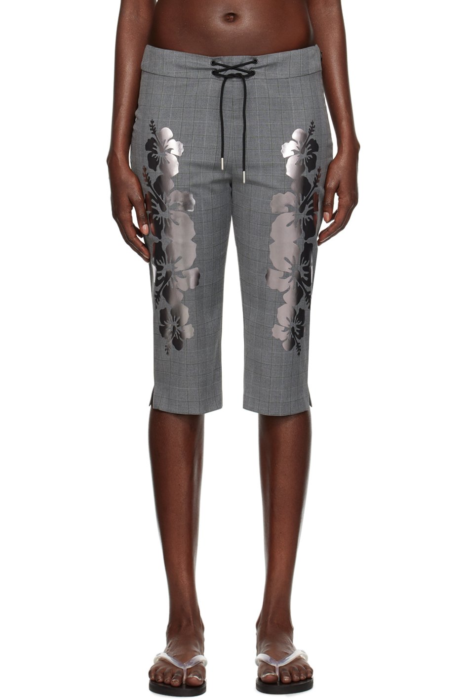 I’m Sorry by Petra Collins - Short gris à motif Prince-de-Galles édition Mimi Wade exclusif à SSENSE