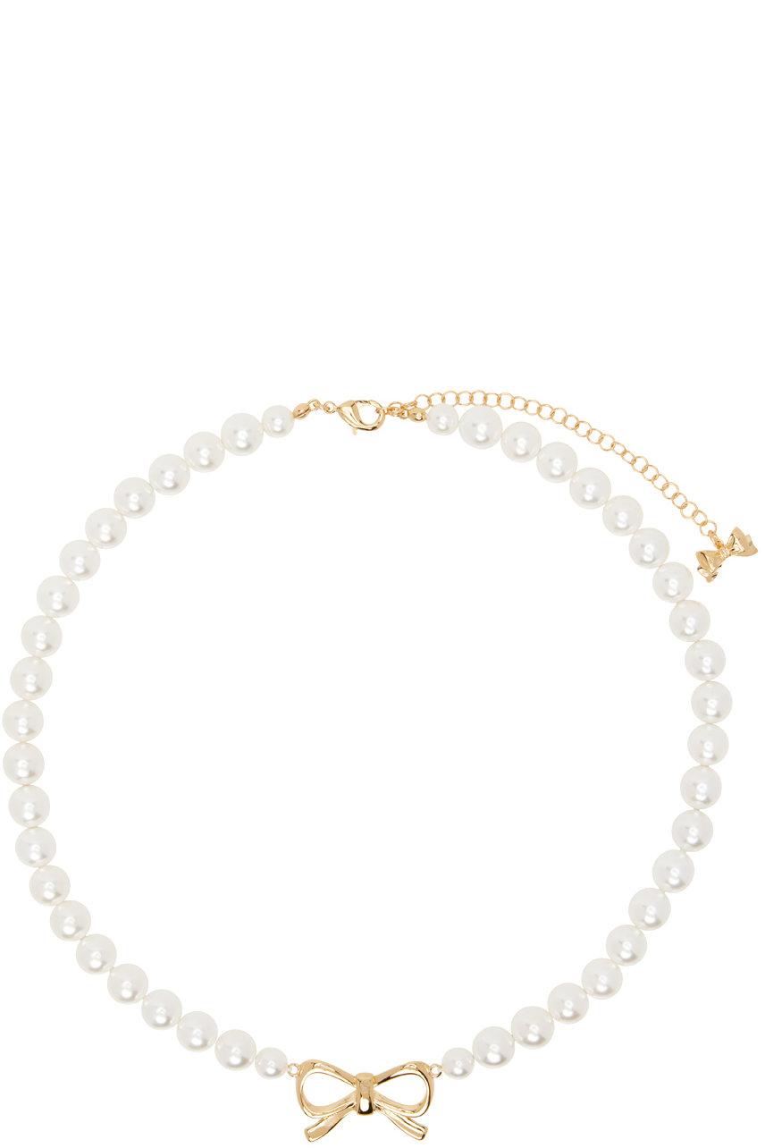 Numbering - White & Gold #9701 Necklace