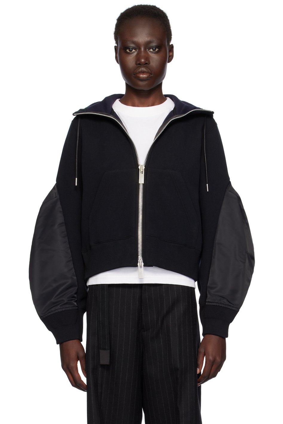 sacai - Black Sponge Sweat Hoodie