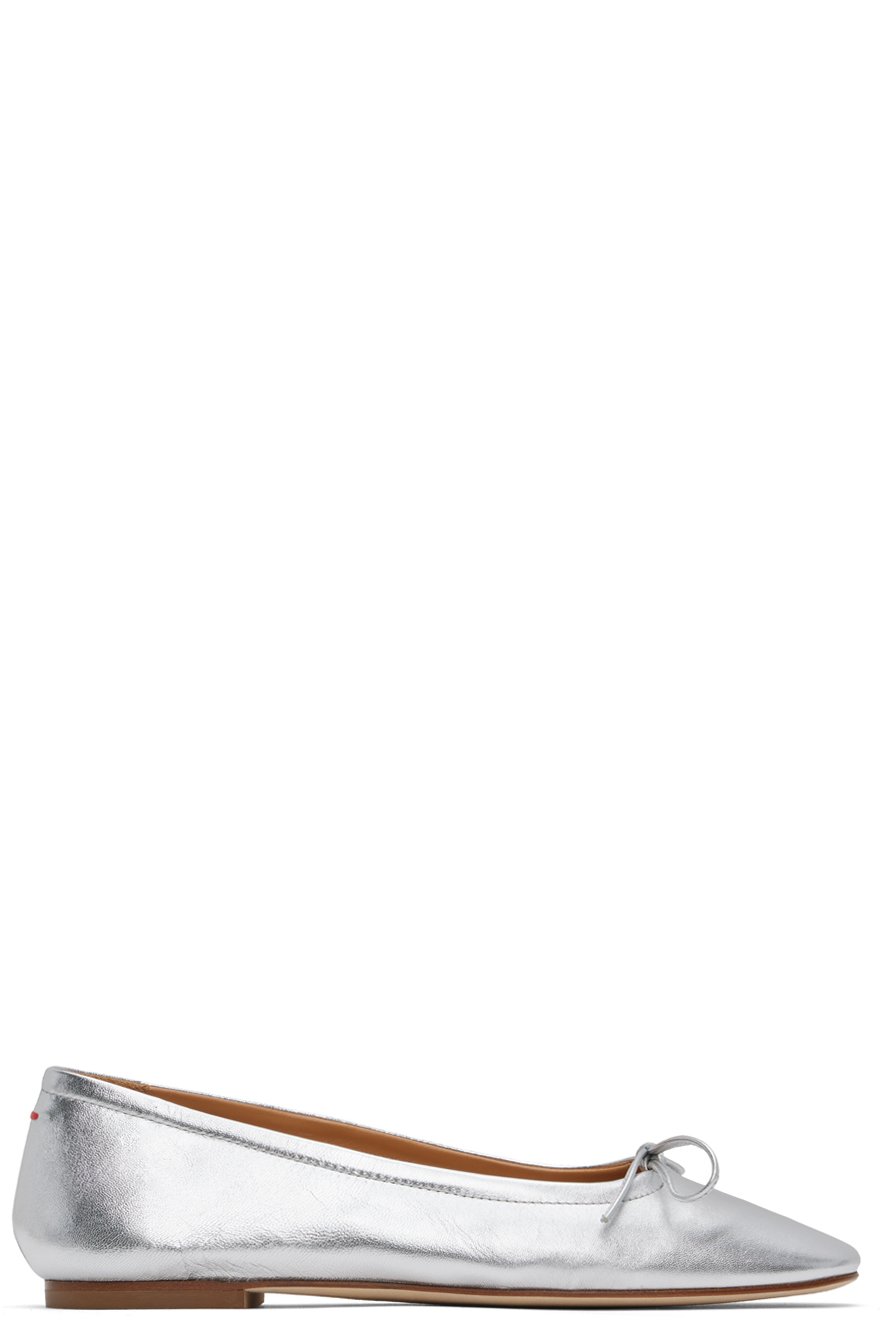 Aeyde - Silver Delfina Ballerina Flats