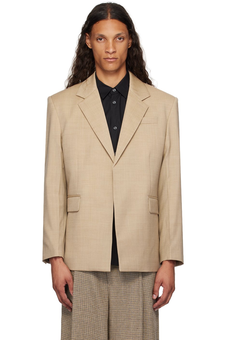 Peter Do - Tan Padded Shoulder Blazer
