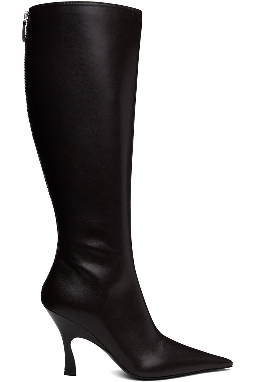 Stella McCartney - Brown Elsa Knee-High Heeled Tall Boots
