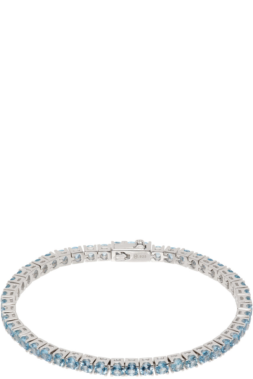 Hatton Labs - Silver & Blue Classic Tennis Bracelet