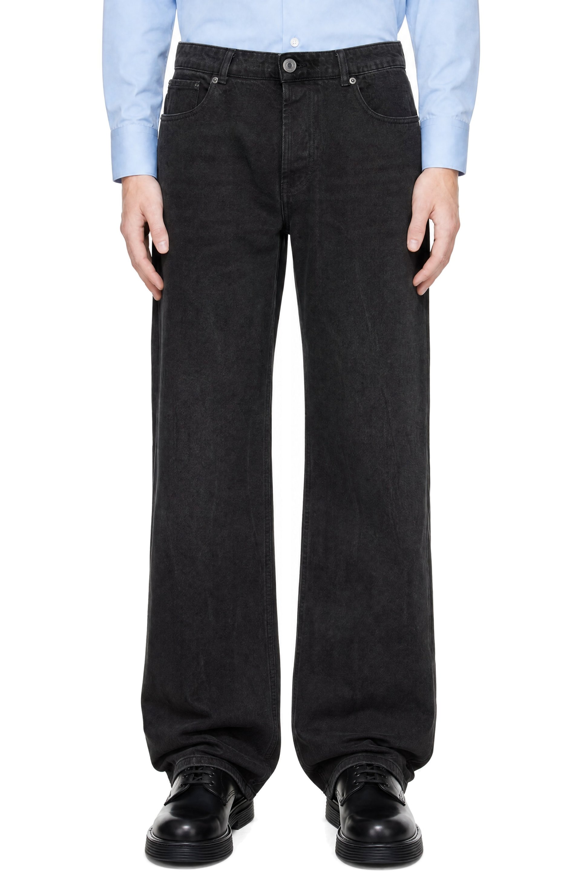 AMI Paris - Black Large-Fit Jeans