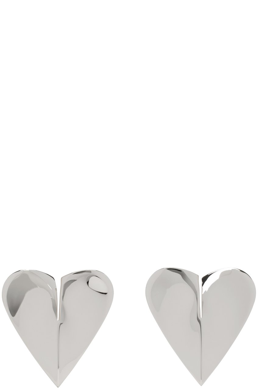ALAÏA - Boucles d'oreilles 'Le cœur' argentées à fente