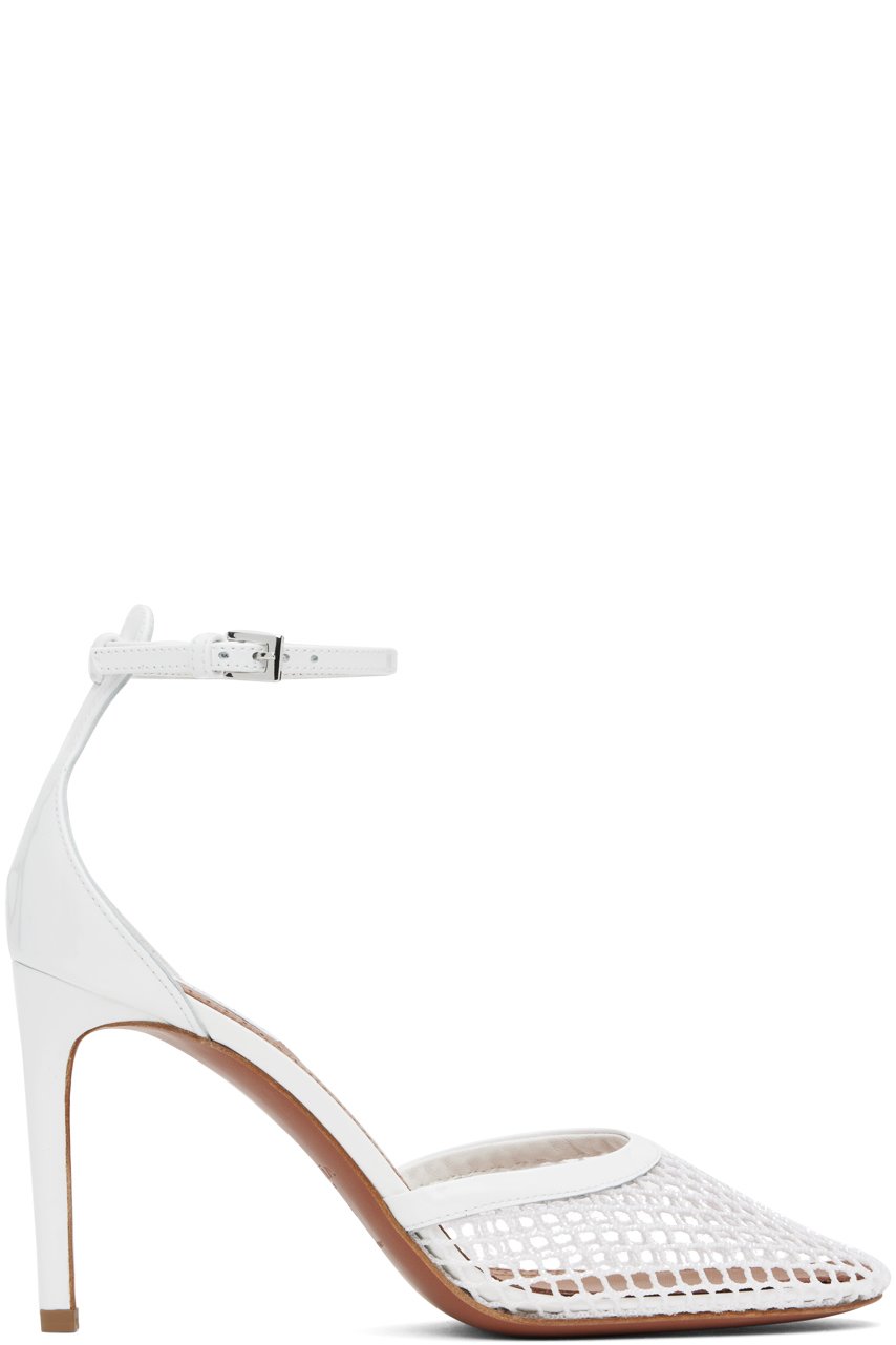 ALAÏA - Escarpins blancs en résille