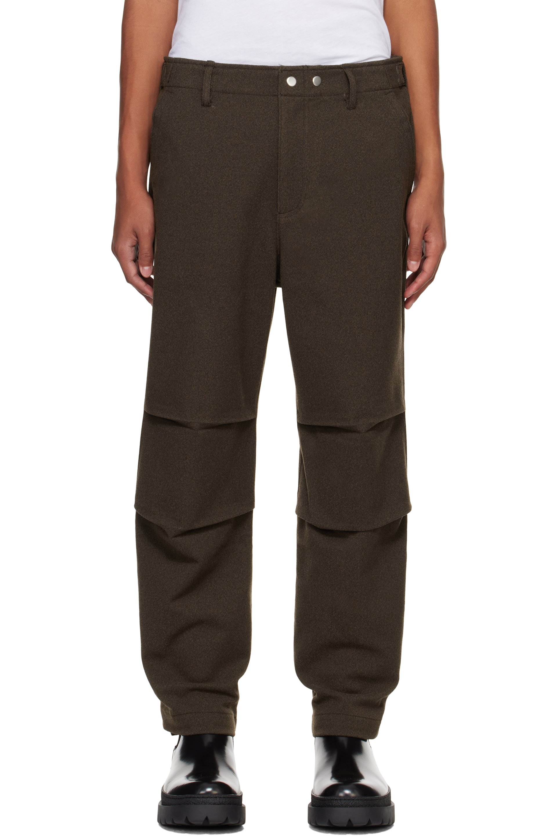 Karmuel Young - Brown Biker Trousers