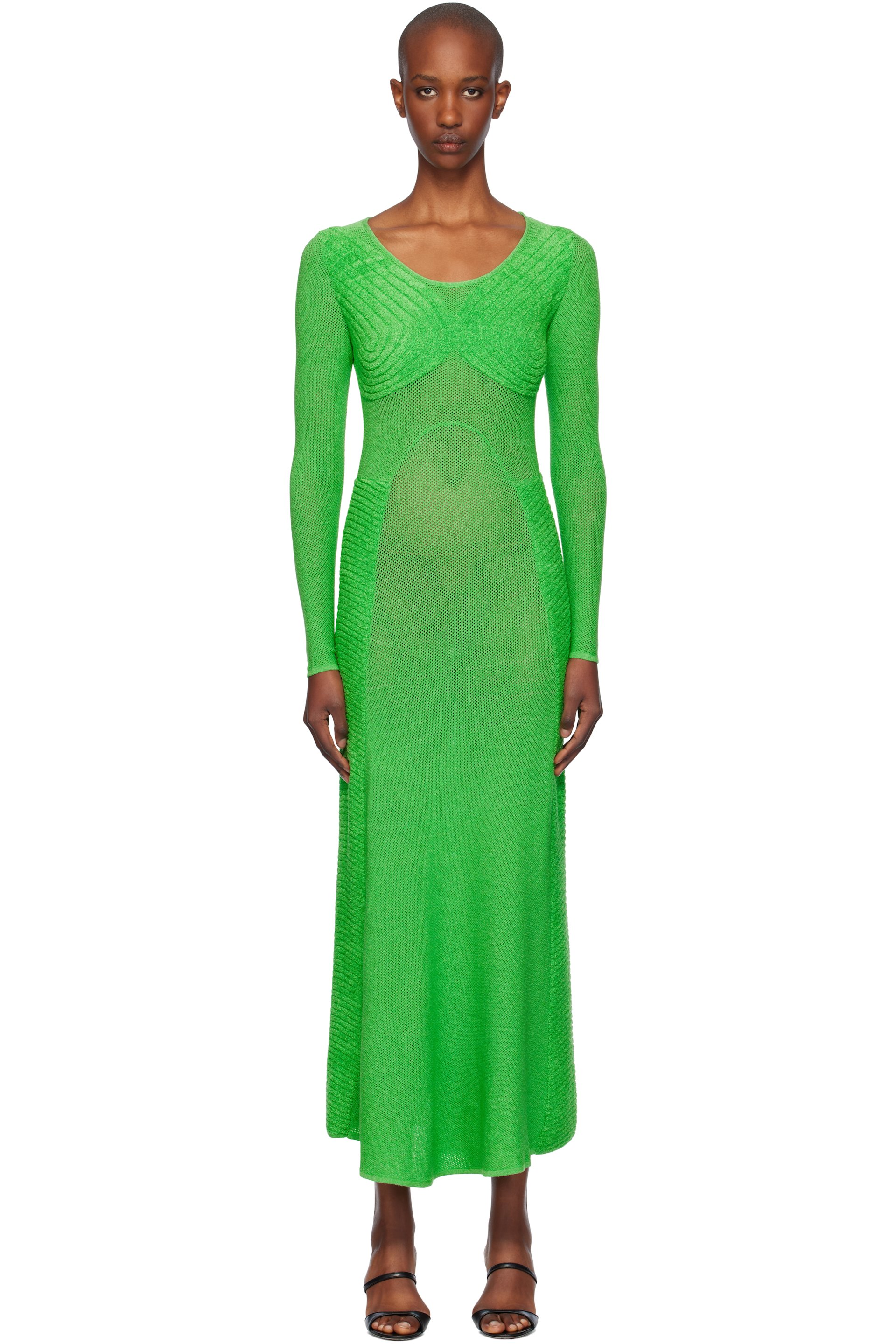 Green Sweetheart Long Sleeve Maxi Dress by Isa Boulder on Sale Green Sweetheart Long Sleeve Maxi Dress by Isa Boulder on Sale