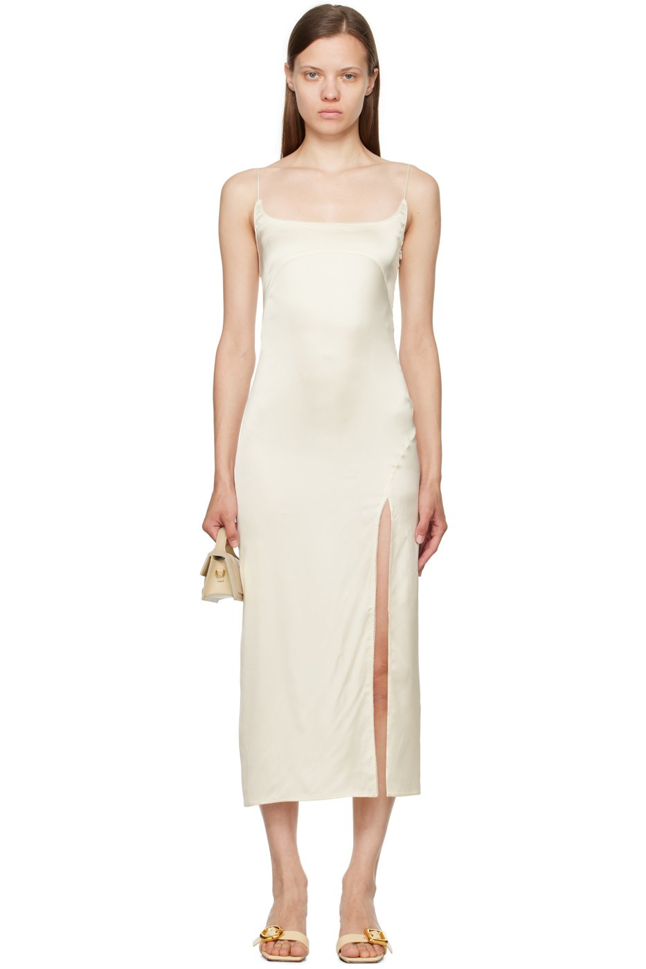 JACQUEMUS - Robe midi Notte blanc cassé - La casa