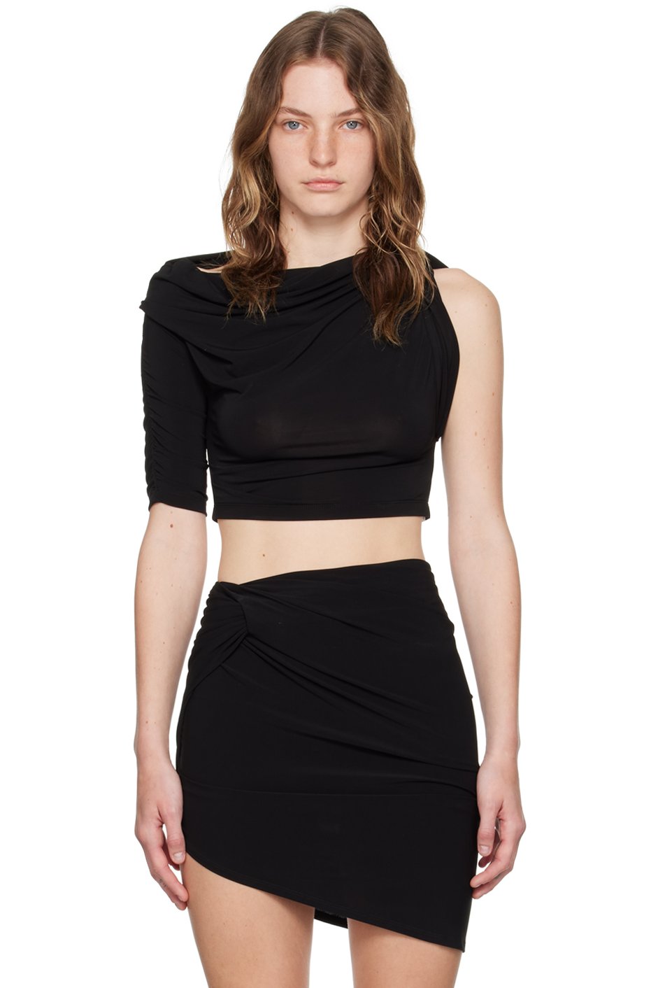 JACQUEMUS - T-shirt Drapeado noir - Les rayures