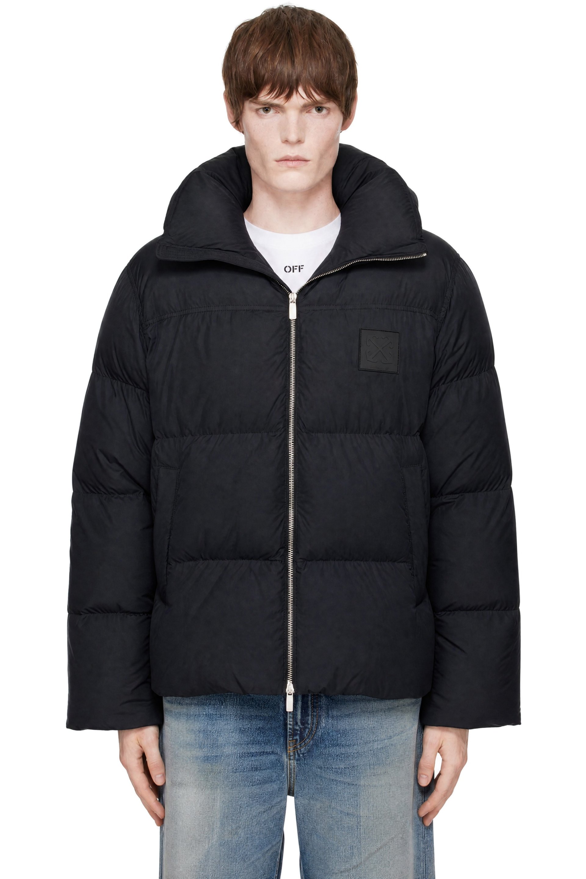 Off-White - Black Patch Arrow Down Jacket