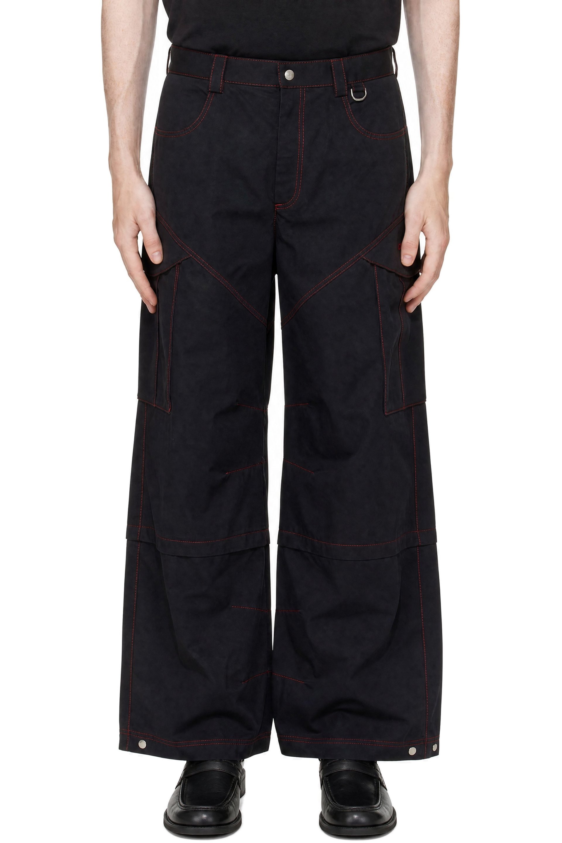 Off-White - Black Embroidered Twill Cargo Pants
