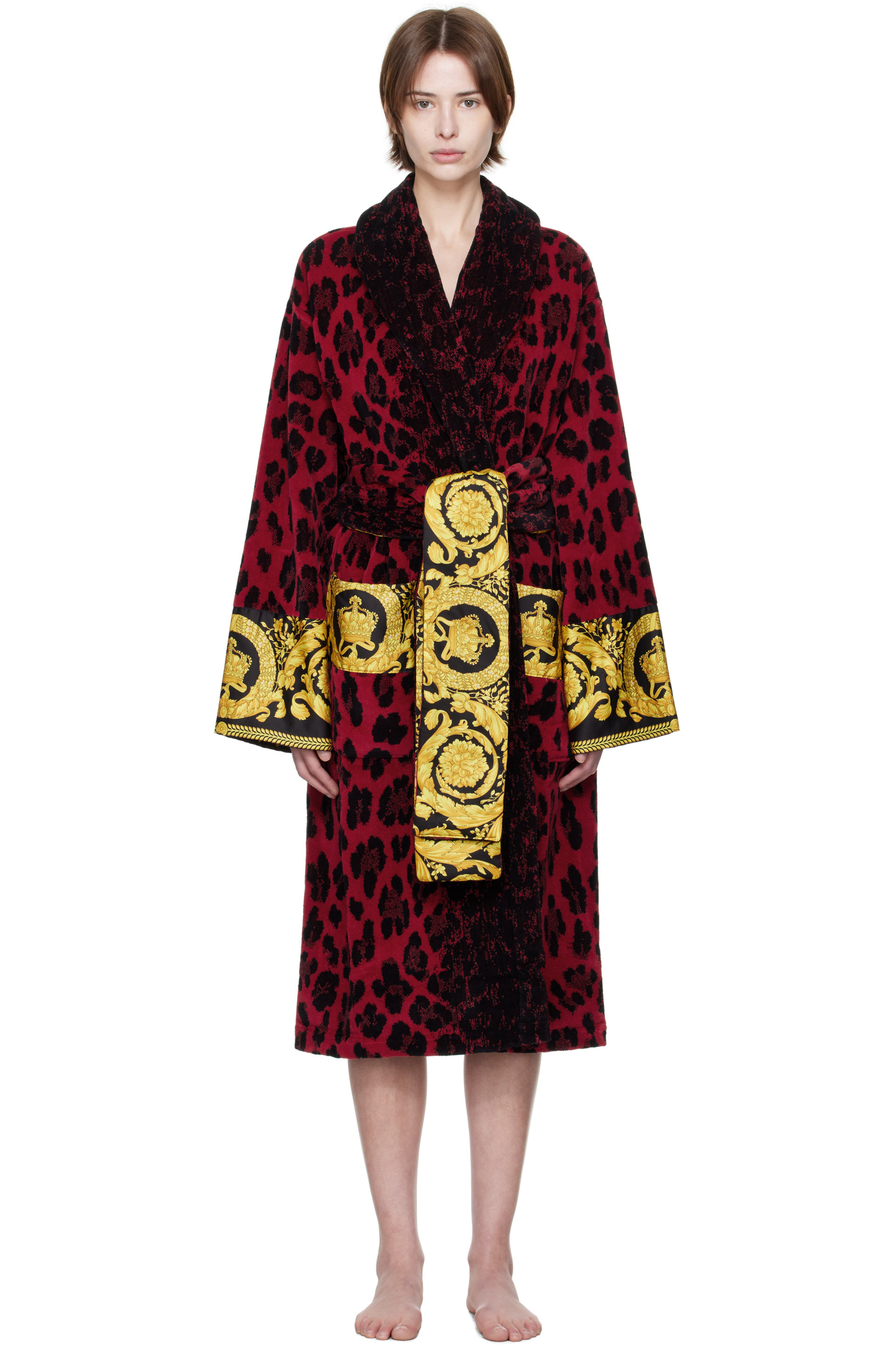 Versace Underwear - Red & Black Wild Barocco Bathrobe