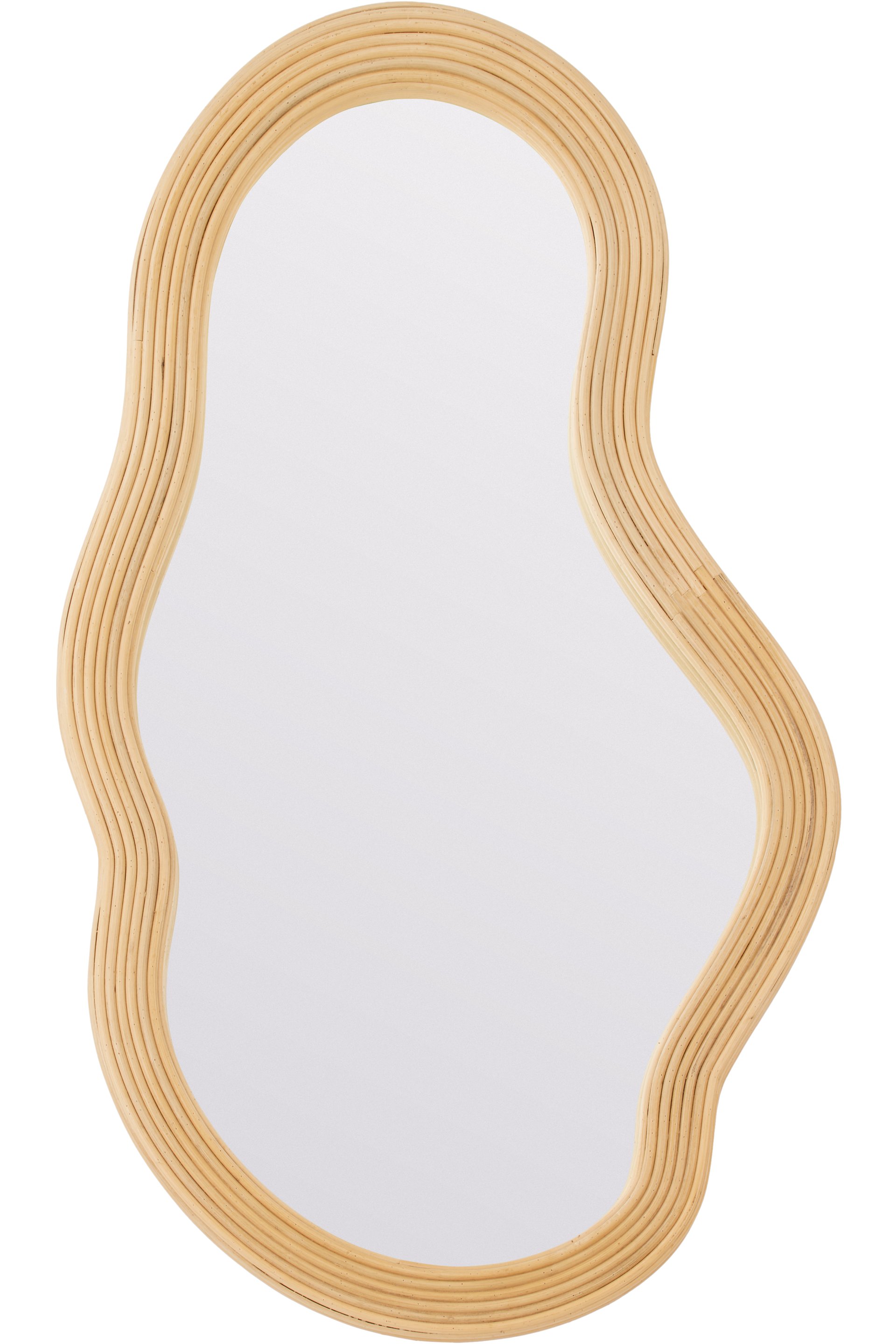 ferm LIVING - Beige Pond Rattan Medium Mirror