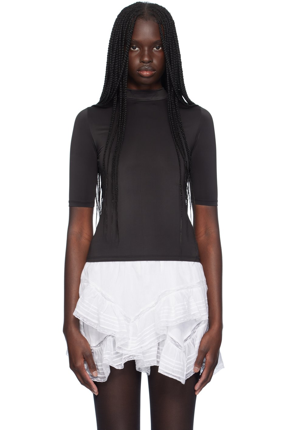 Sandy Liang - T-shirt Lillian noir