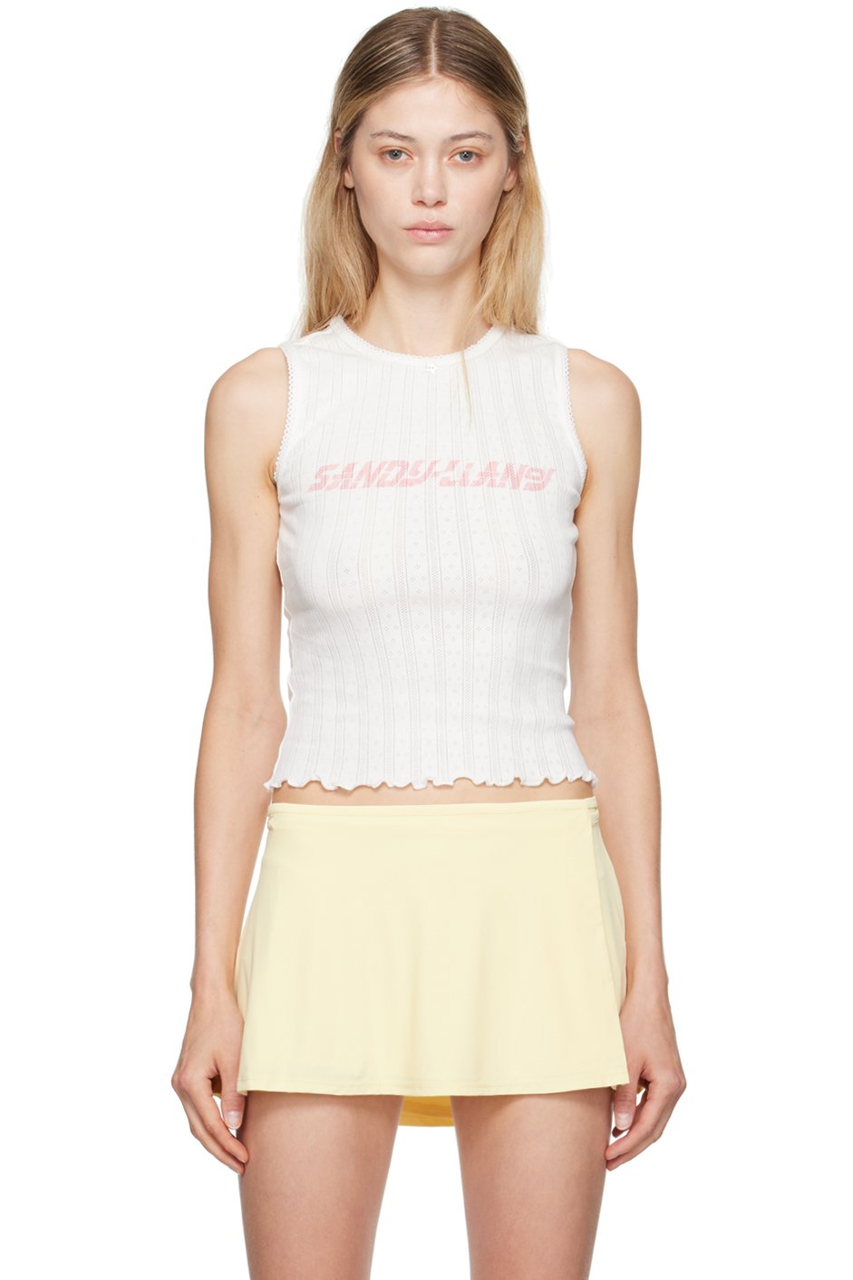 Sandy Liang - White Clipper Tank Top