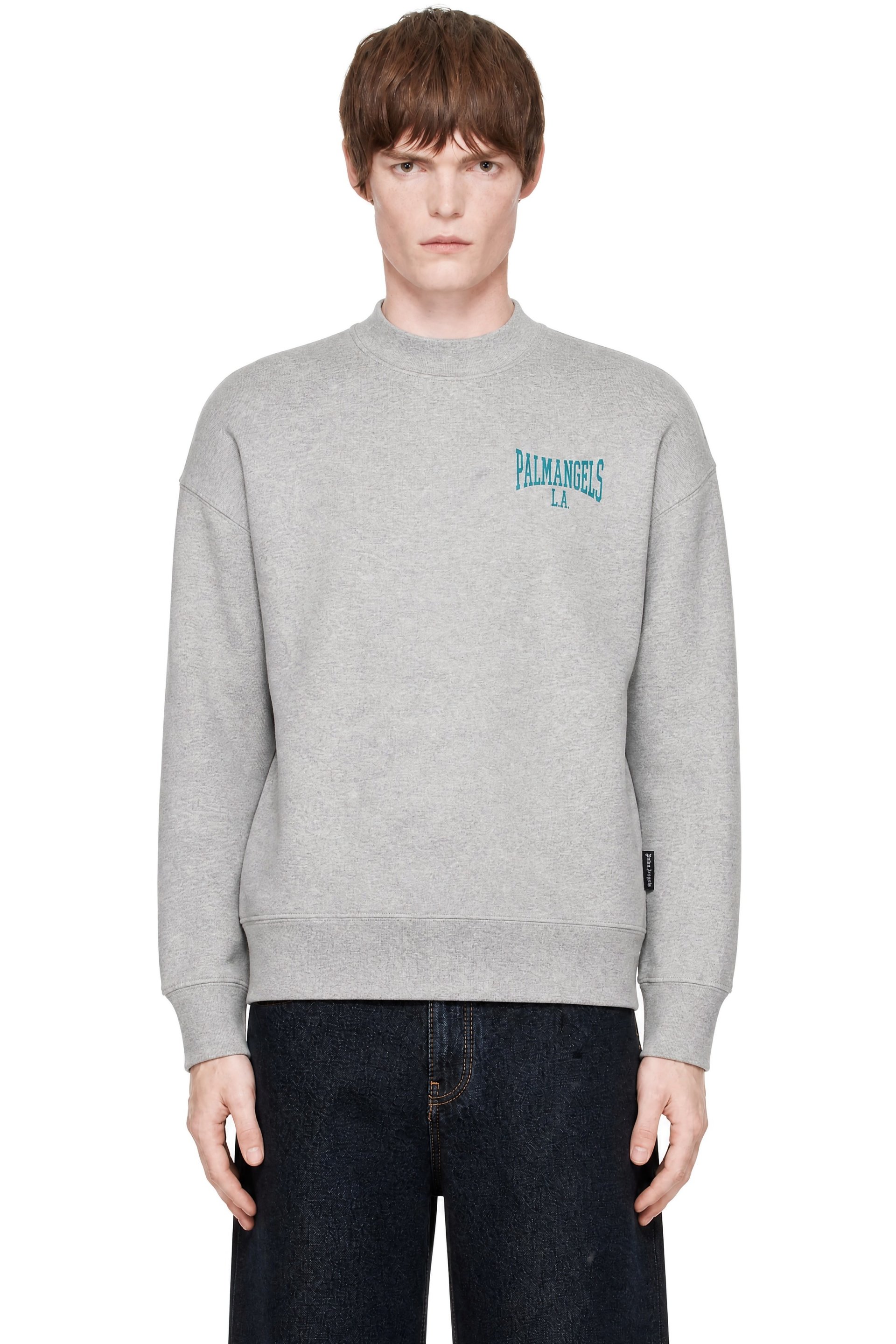 Palm Angels - Gray College Crew Sweatshirt