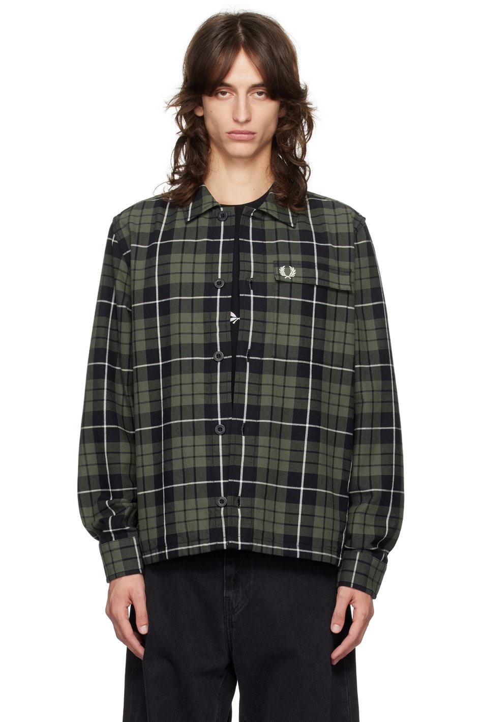 Fred Perry - 그린 체크 셔츠