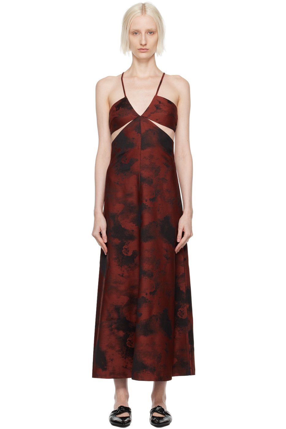 BITE - Red & Black Aquilone Midi Dress