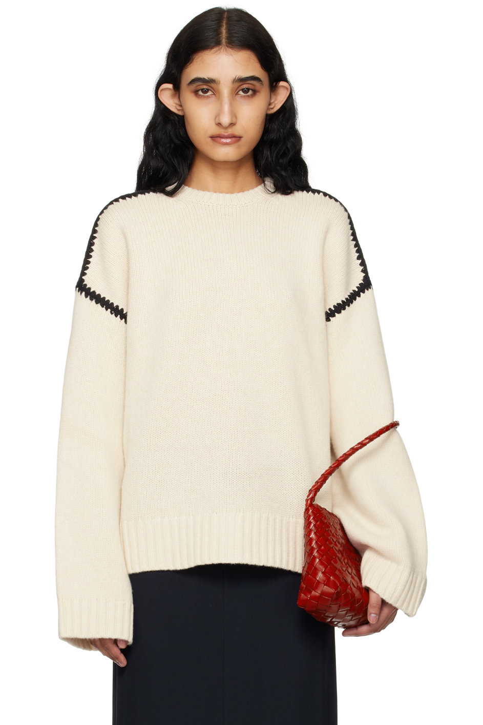 TOTEME - Off-White Embroidered Sweater