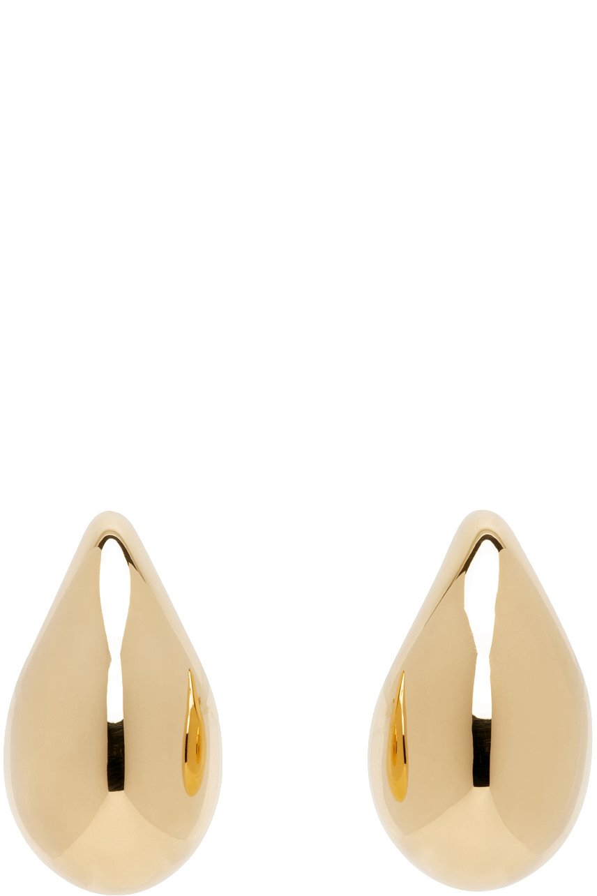 Bottega Veneta - Grandes boucles d'oreilles pendantes dorées