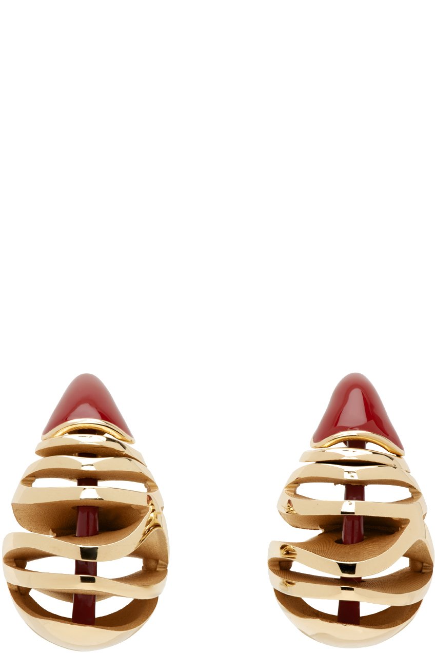 Bottega Veneta - Boucles d'oreilles en forme de goutte dorées