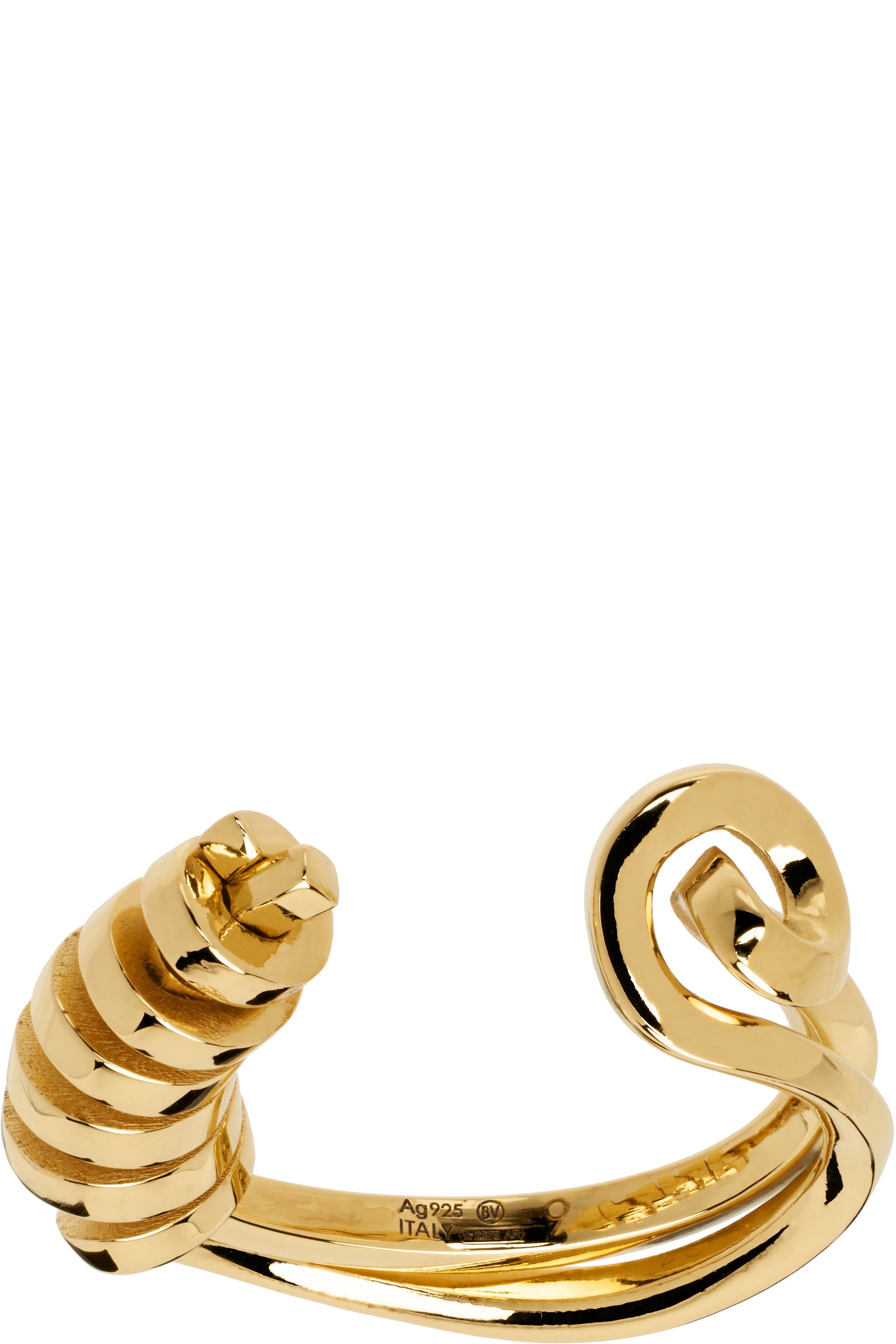 Bottega Veneta - Bague dorée à ornement torsadé