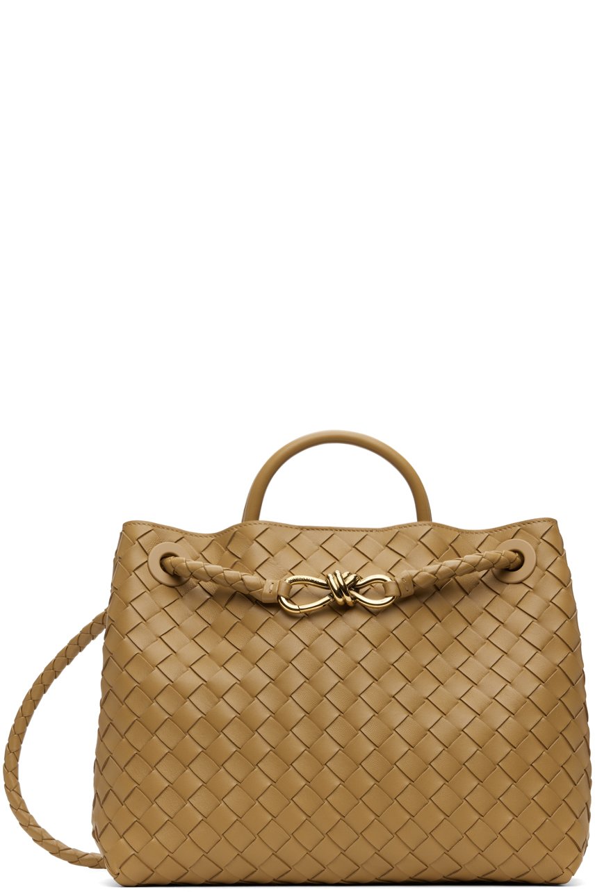 Bottega Veneta - Moyen sac brun clair à ferrure Andiamo