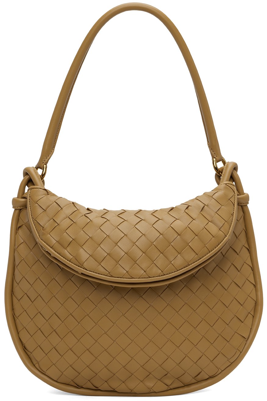 Bottega Veneta - Moyen sac à bandoulière Gemelli brun clair