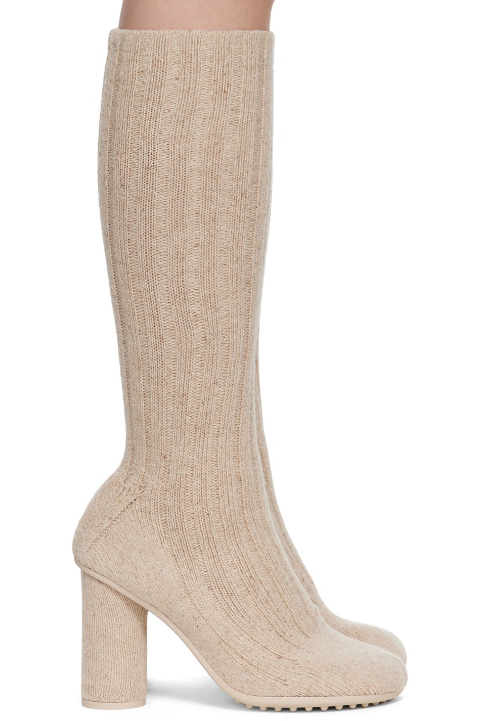 Bottega Veneta - Bottes beige à talon Atomic