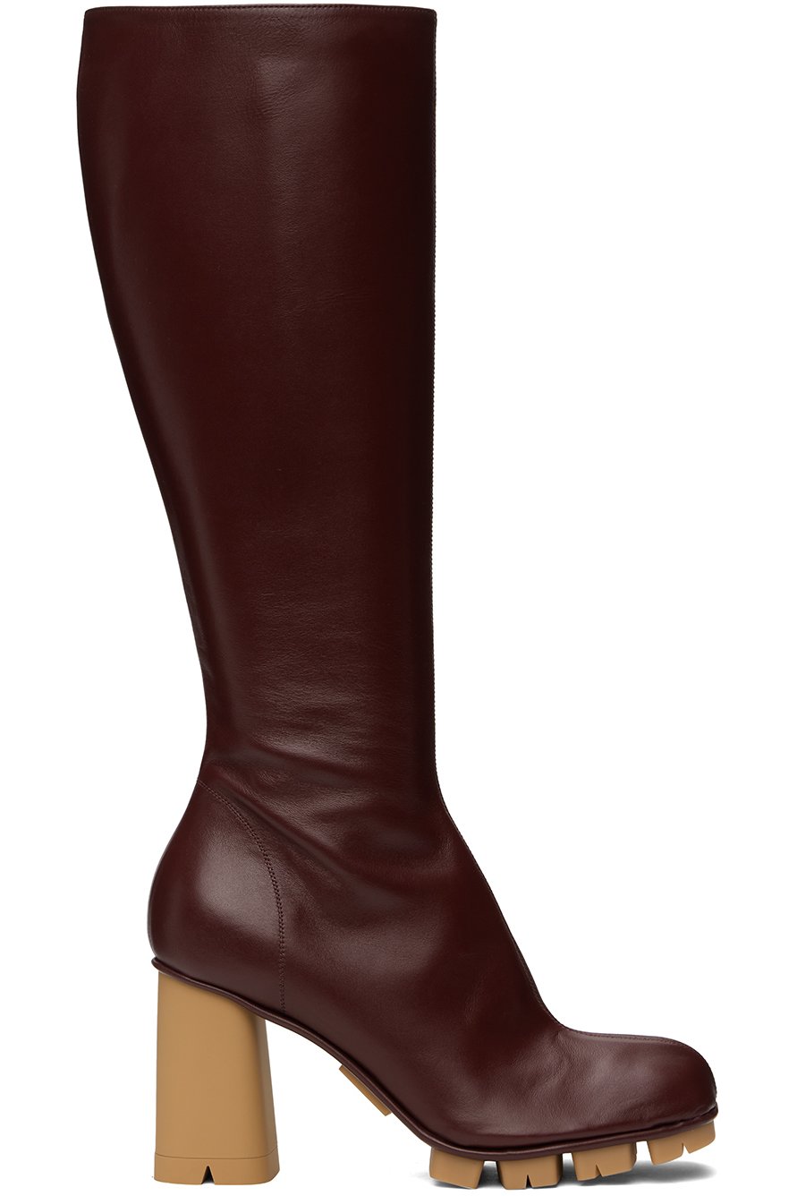 Bottega Veneta - Bottes bourgogne à semelle Shore