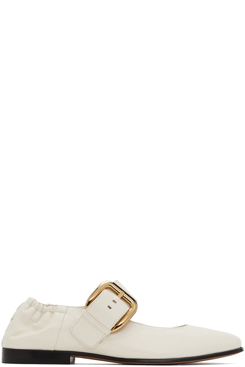 Bottega Veneta - Ballerines de style Charles IX Astaire blanc cassé