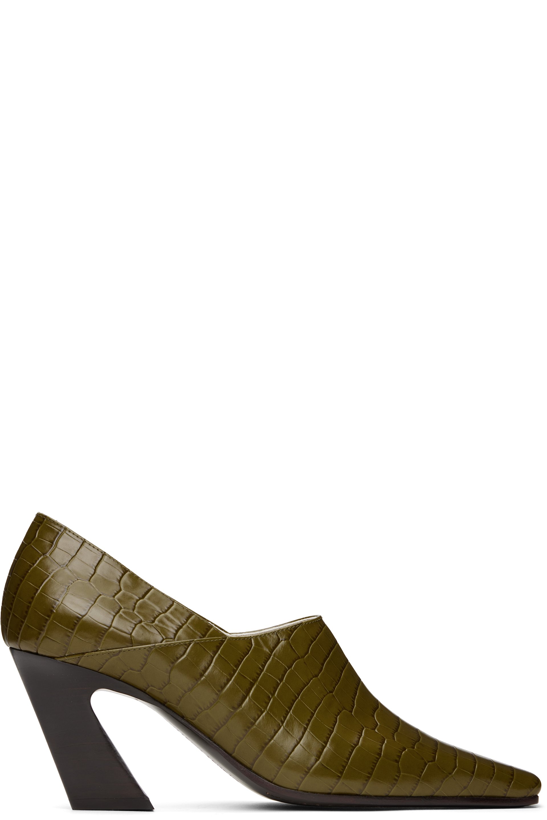 Bottega Veneta - Chaussures à talon bottier Lewis vertes