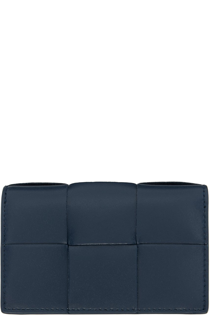 Bottega Veneta - Navy Cassette Business Card Holder