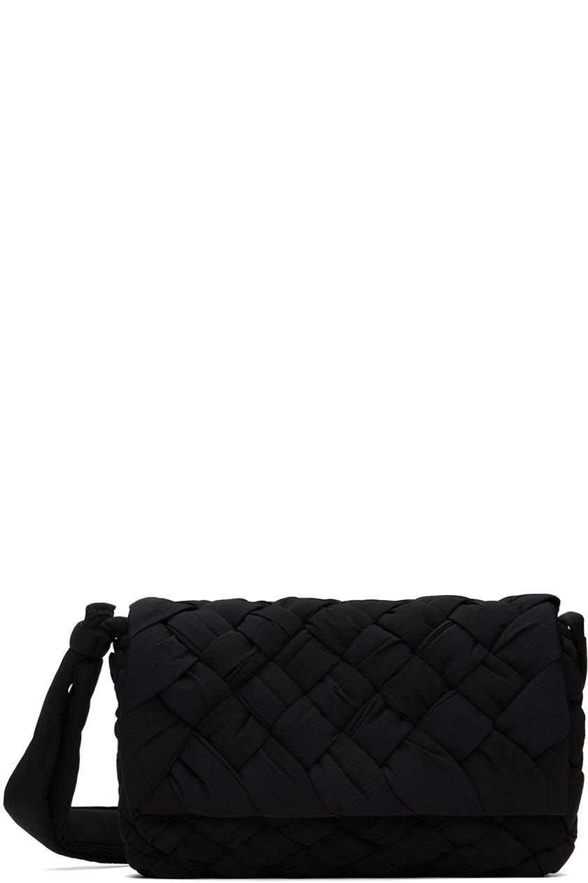 Bottega Veneta - 블랙 스몰 럼플 메신저백