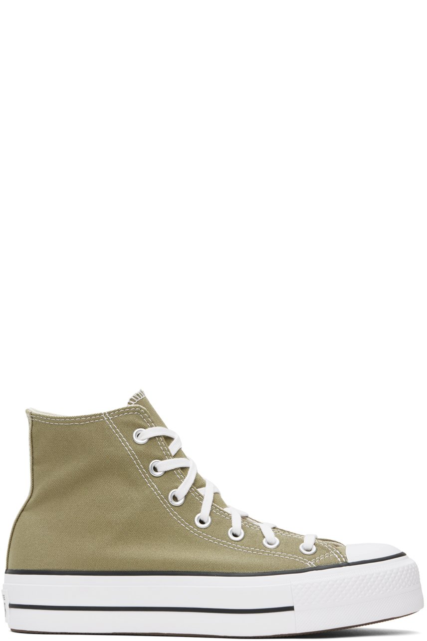 Converse - カーキ Chuck Taylor All Star Lift プラットフォーム スニーカー