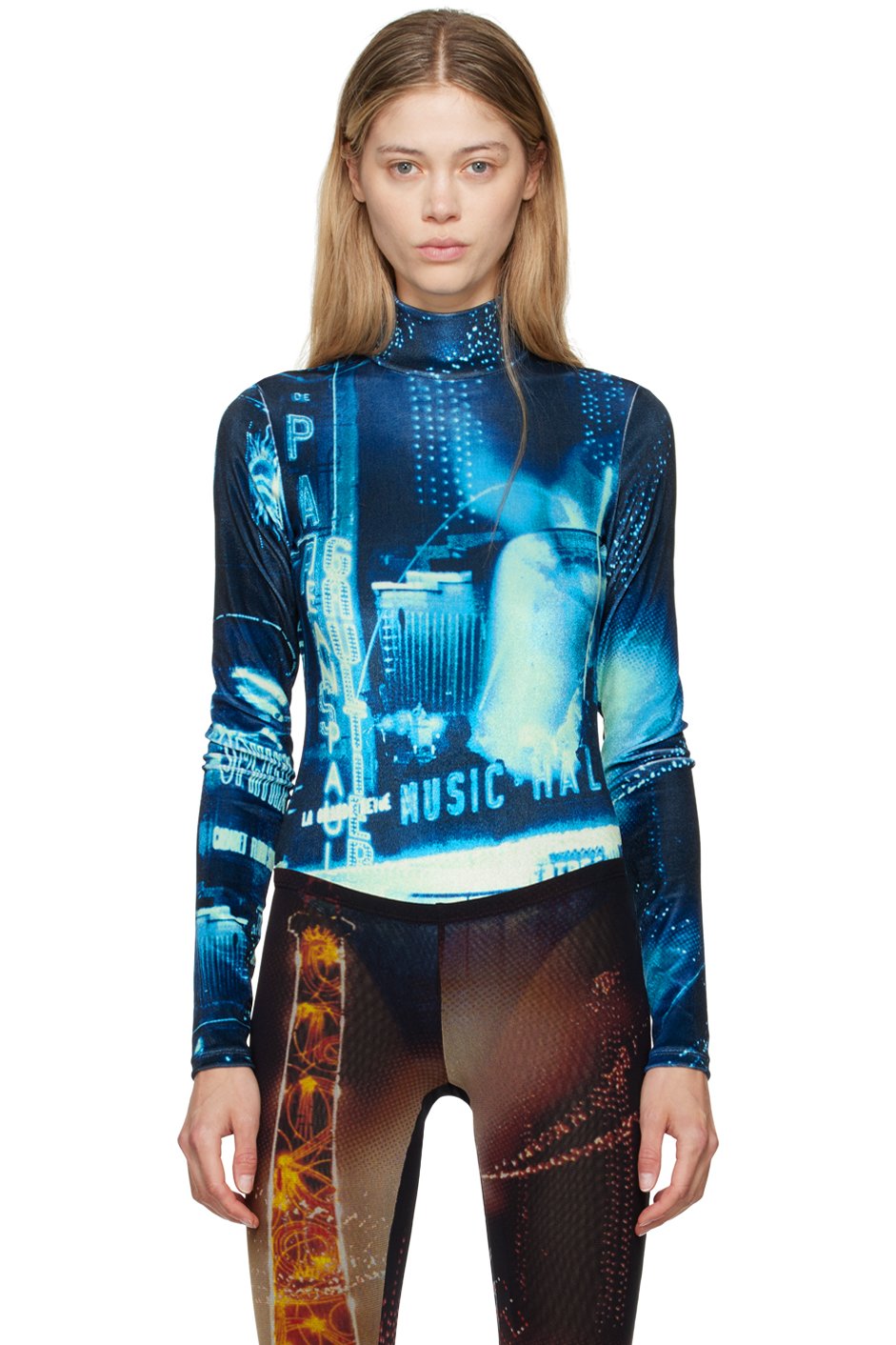 Jean Paul Gaultier - Navy 'The Velvet Pigalle' Bodysuit