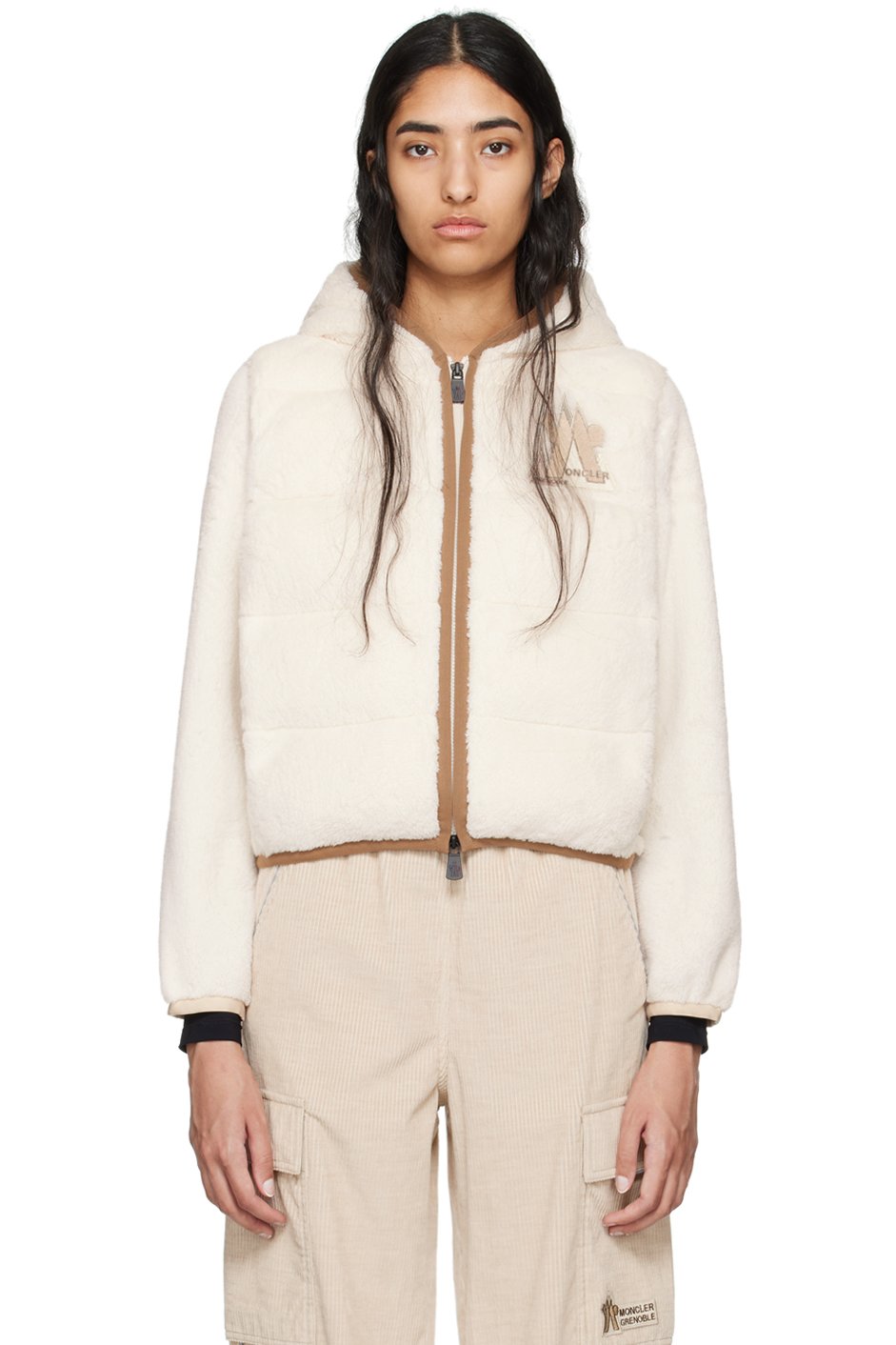 Moncler Grenoble - Off-White Logo Patch Down Jacket