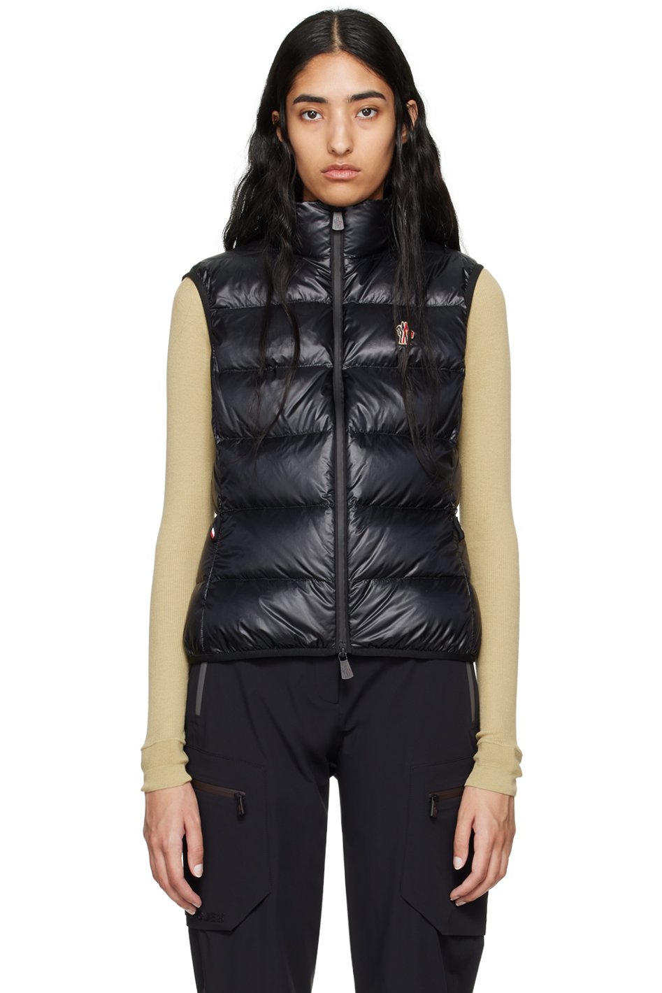 Moncler Grenoble - Veste noire rembourrée en duvet à écusson à logo - Day-Namic