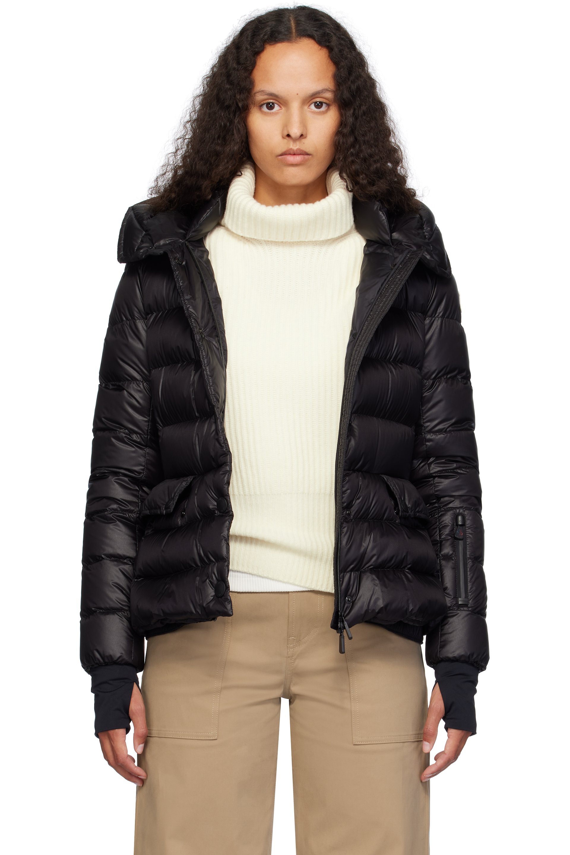 Moncler Grenoble: Black Armoniques Down Jacket | SSENSE