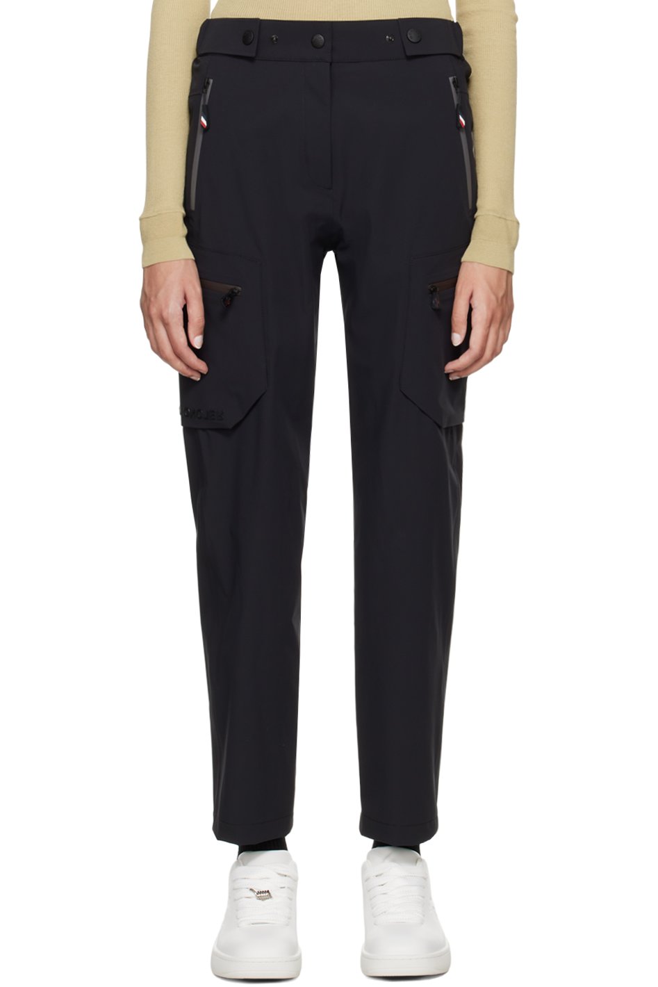 Moncler Grenoble - Black Bonded Logo Trousers